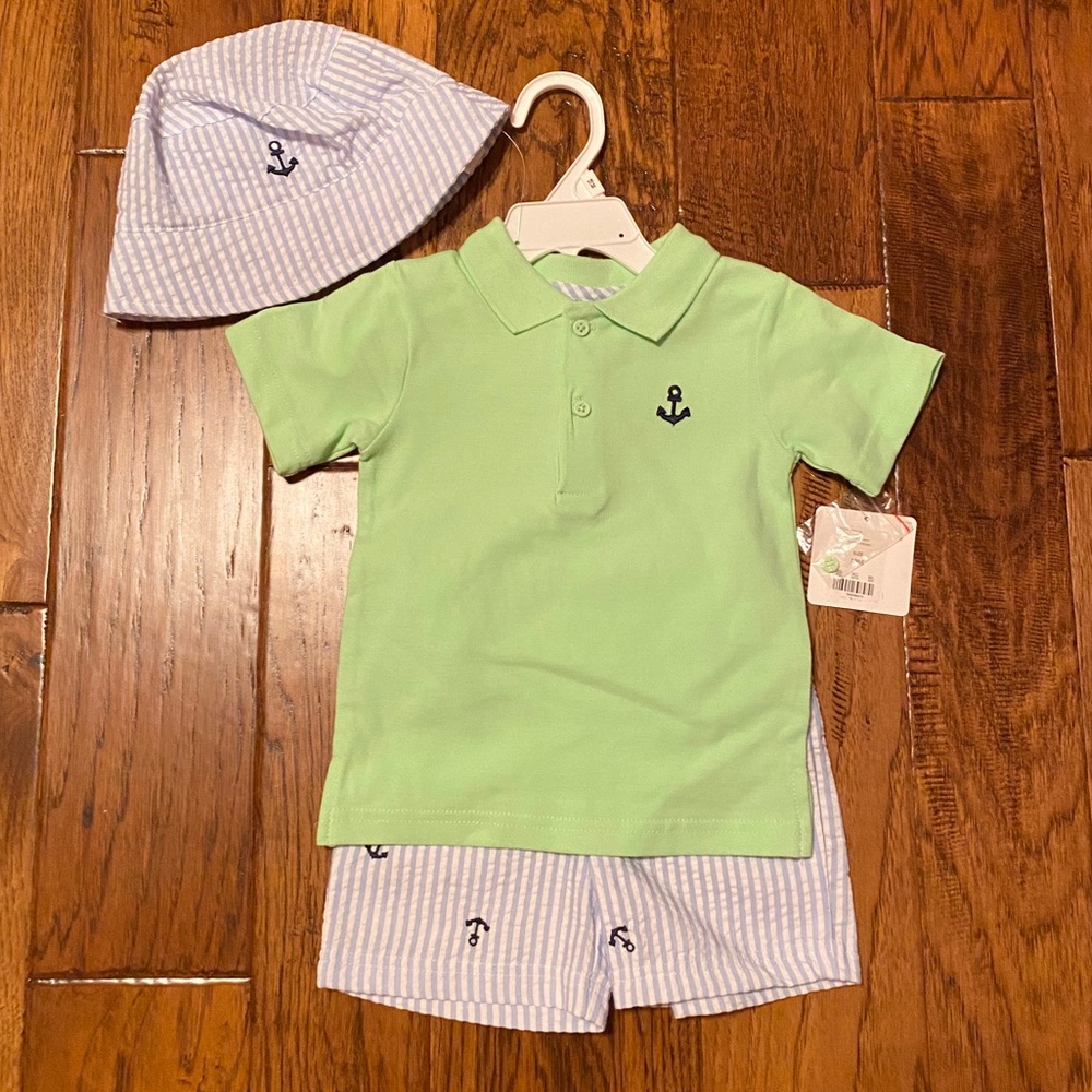 ⚓️ Seersucker Toddler Boy Outfit ⚓️